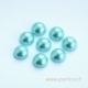 Resin Cabochon, blue pearl, 14 mm