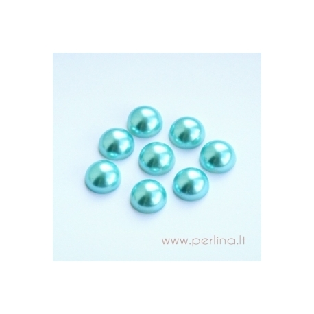 Resin Cabochon, blue pearl, 14 mm