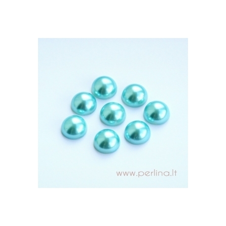 Resin Cabochon, blue pearl, 14 mm