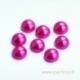 Resin Cabochon, fuchsia pearl, 14 mm
