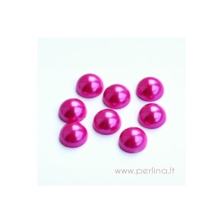 Resin Cabochon, fuchsia pearl, 14 mm