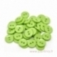 Resin button, green, 15 mm