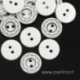 Resin button, white, 13 mm