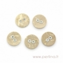 Resin button, natural, 13 mm