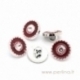 Acrylic button, red, 13 mm