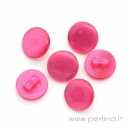 Resin button, fuchsia, 12 mm
