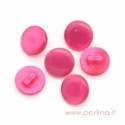 Resin button, fuchsia, 12 mm