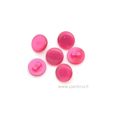 Resin button, fuchsia, 12 mm