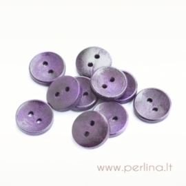 Wood button, dark purple, 15 mm