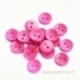 Wood button, fuchsia, 15 mm