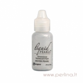 3D perlamutriniai dažai "Liquid Pearls Silver Pearl", 18 ml