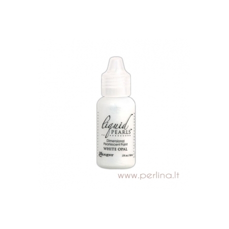 3D perlamutriniai dažai "Liquid Pearls White Opal", 18 ml