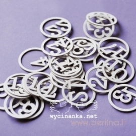 Chipboard "December Diary, numbers 1-25", 25 pcs