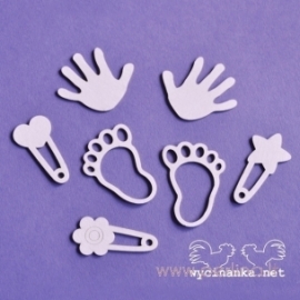 Chipboard "Little darling", 7 pcs