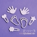 Chipboard "Little darling", 7 pcs