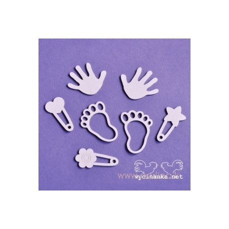Chipboard "Little darling", 7 pcs