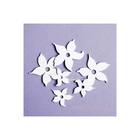 Chipboard "With Daffodils - flowers", 6 pcs