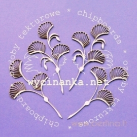 Chipboard "Art nouveau - floral designs", 4 pcs