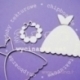 Kartoninė detalė "Sweet Dreams - suknelė ir karoliukai", 3 vnt.