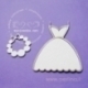Chipboard "Sweet Dreams - dress and beads", 3 pcs