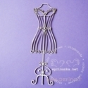 Chipboard "Lacy mannequin", 1 pc