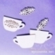 Chipboard "A cup of tea, retro", 3 pcs
