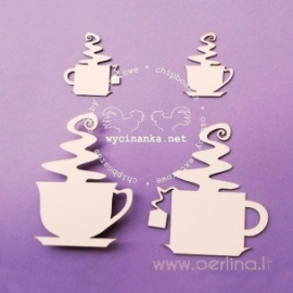 Chipboard "Coffee or tea?", 4 pcs