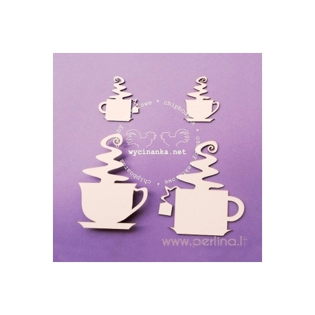 Chipboard "Coffee or tea?", 4 pcs