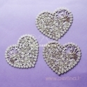 Chipboard "Lacy heart", 3 pc