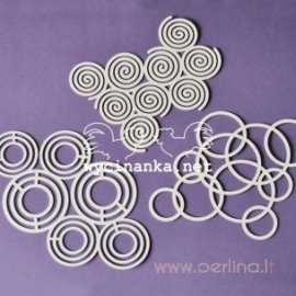 Chipboard "Circles and snails", 3 pcs