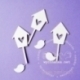 Chipboard "Bird Song of 1", 6 pcs