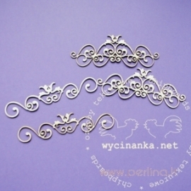 Kartoninė detalė "Sweet dreams - ornamentai", 4 vnt.