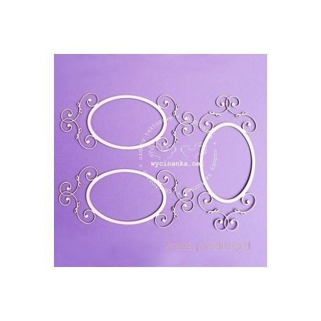 Chipboard "On the night - the oval frame", 3 pcs