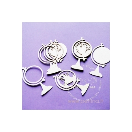 Chipboard "Globes", 8 pcs