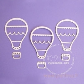 Chipboard "Lacy air balloon", 3 pcs