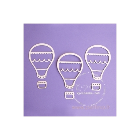 Chipboard "Lacy air balloon", 3 pcs
