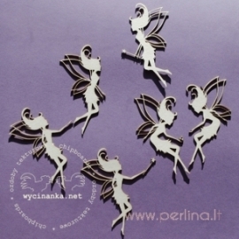 Kartoninė detalė "Fėjos, 6 cm", 6 vnt.