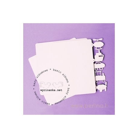 Chipboard blank album "Vehicles", 18,5x18,5 cm, 7 pcs