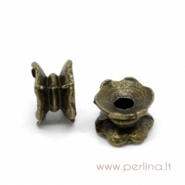 Antique bronze spacer bead "Spool", 7x5 mm