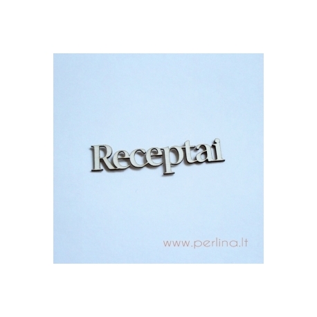 Kartoninė detalė "Receptai", 1 vnt.