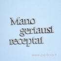 Chipboard "My best recipes", 3 pcs