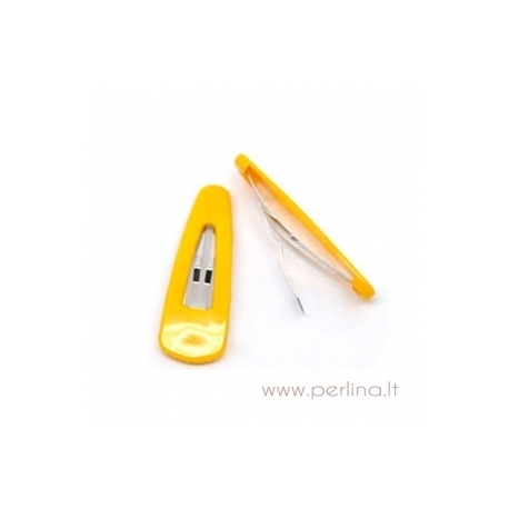 Hair clip, light orange, 52x17 mm