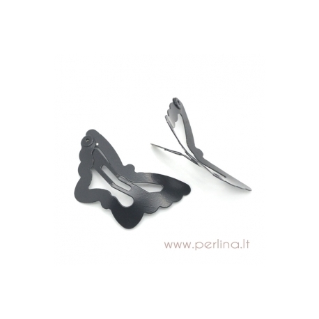 Hair clip "Butterfly", black, 30x18 mm