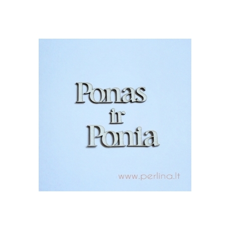 Kartoninė detalė "Ponas ir Ponia", 3 vnt.
