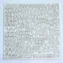 Kartoninės raidžių detalės "Lietuvių kalbos abėcėlė", 20x20 cm