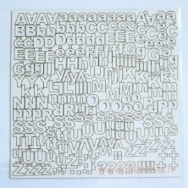 Letters chipboard "Lithuanian alphabet", 20x20 cm