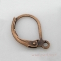 Cooper tone earring wires, 16x10 mm