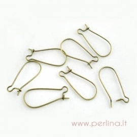 Bronze earring wires, 24x11 mm