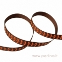 Grosgrain ribbon "Coffee Leaf", 10 mm, 1 m