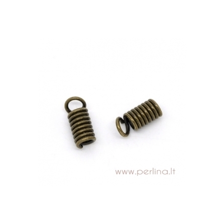 Bronze tone coil end fastener, 8x4 mm